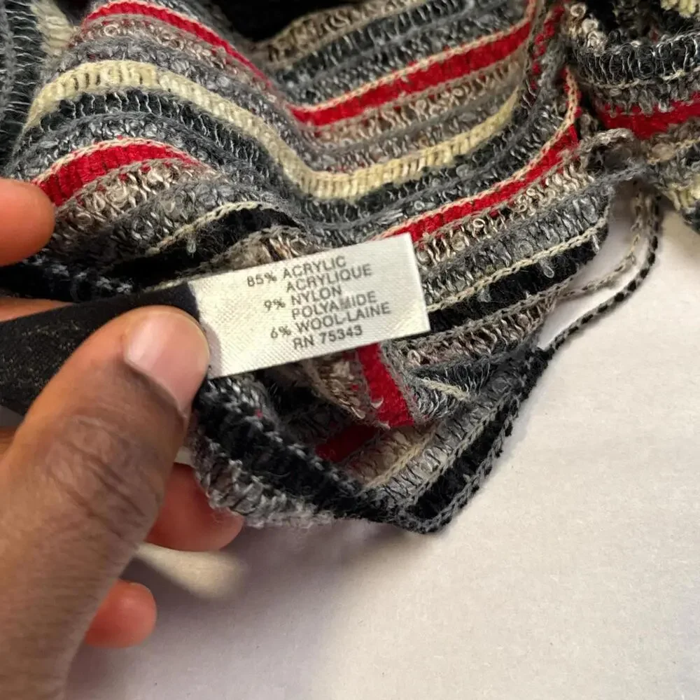 Vintage FILATESS Italy Striped Knit‎ Scarf